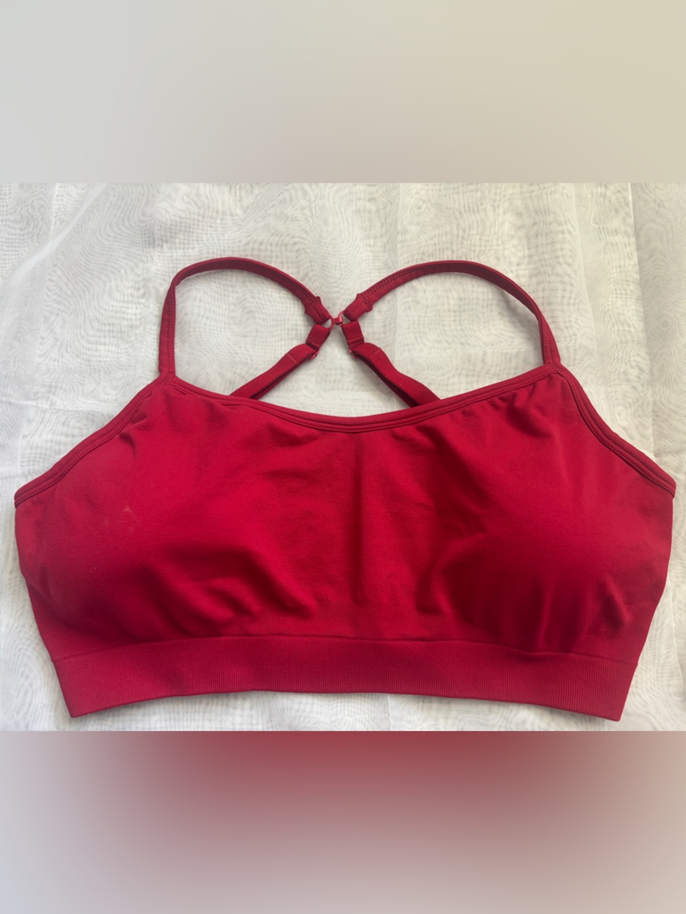 Athleta Candy Apple Red Sports Bra - Large - Picture 3 of 6